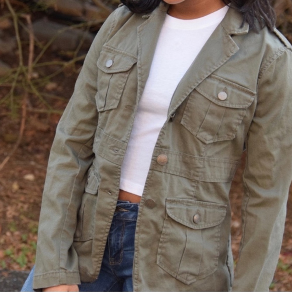Jessica Simpson Army Utility Jacket. Size Large.